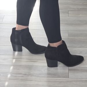 Black Suede Ankle Booties